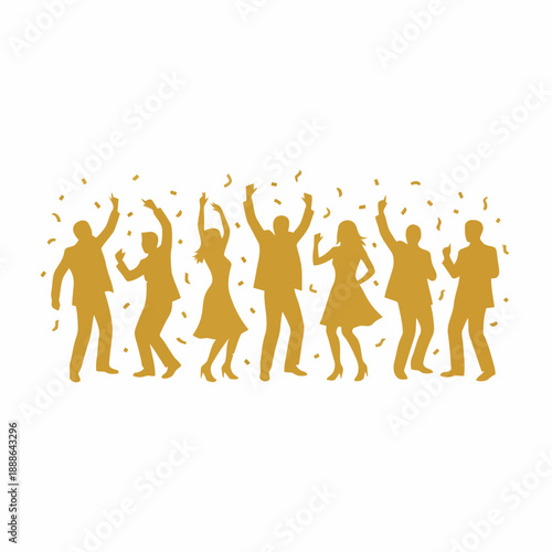 People celebrating with confetti and joy together