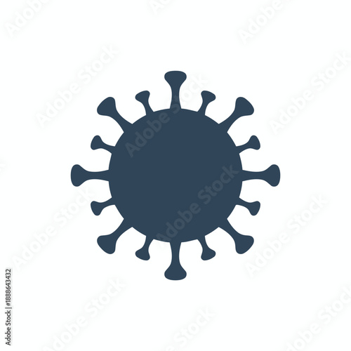 Virus icon in dark blue