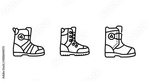 Snowboard boot icons: rugged and stylish footwear for snowboarding adventures