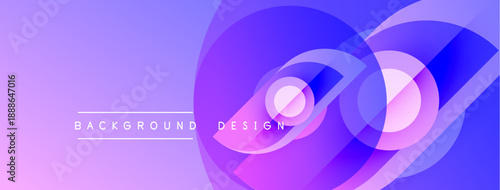 Abstract purple design features overlapping circles, gradients. Modern background suitable for digital projects, presentations.