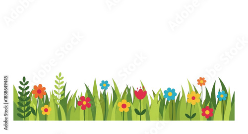 grass and flowers