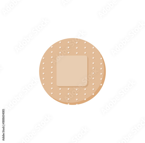 Medical band aid. Medical adhesive bandages or medical patch plaster. Vector illustration.