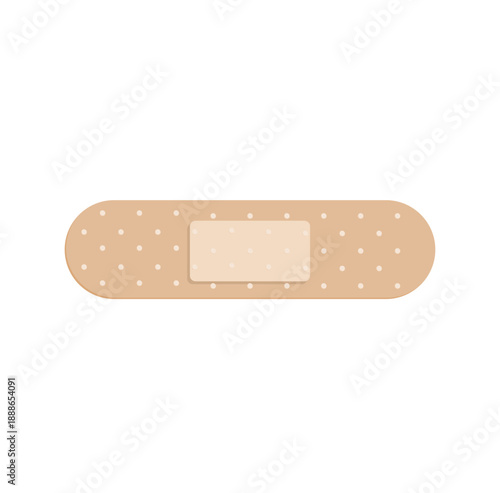 Medical band aid. Medical adhesive bandages or medical patch plaster. Vector illustration.