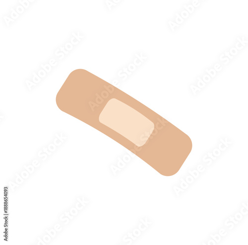 Medical band aid. Medical adhesive bandages or medical patch plaster. Vector illustration.
