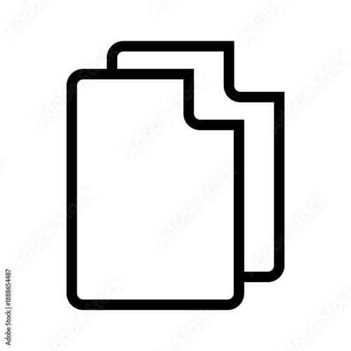 Simple line art icon of a document with text lines and a folded top right corner, representing a file or page.