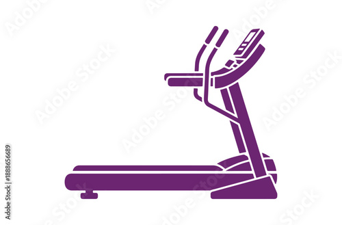 Vector illustration of a treadmill icon, colored in a flat style

