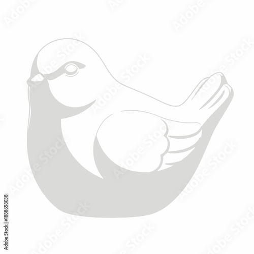 Creative Detailed Tabletop Bird Figurine Vector Illustration | Decorative Home Accent Artwork | Minimal Nature Sculpture Design