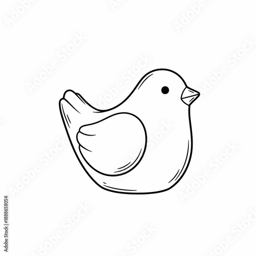 Creative Detailed Tabletop Bird Figurine Vector Illustration | Decorative Home Accent Artwork | Minimal Nature Sculpture Design