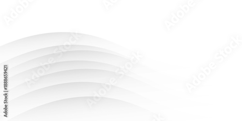 White geometric abstract background overlapping layers on bright space with line effect decoration. Circle style concept modern graphic design element for banner, flyer, card. eps10