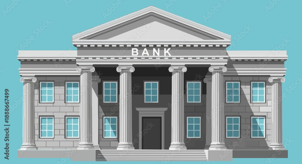 Fototapeta premium Simple Bank Building Design