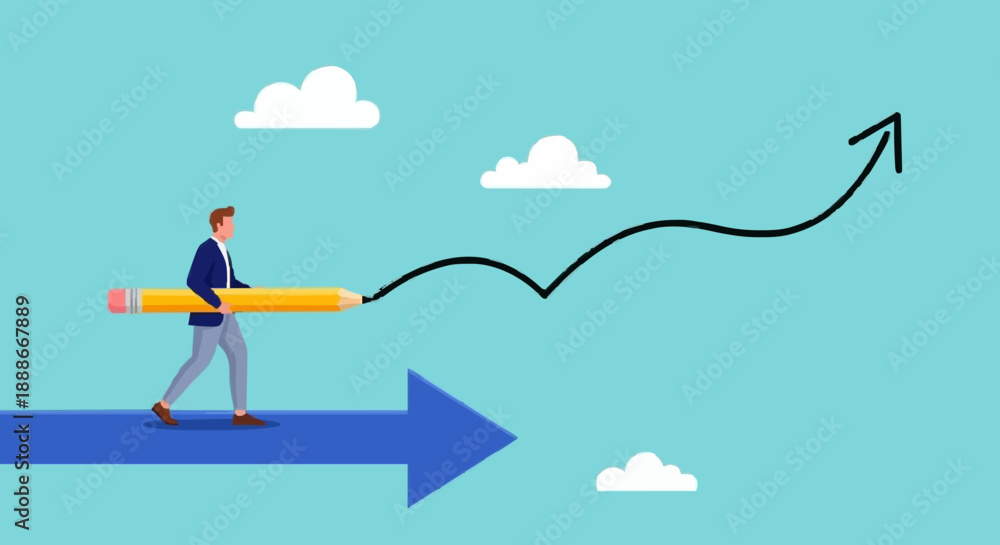 Fototapeta premium Growth and Progress Concept