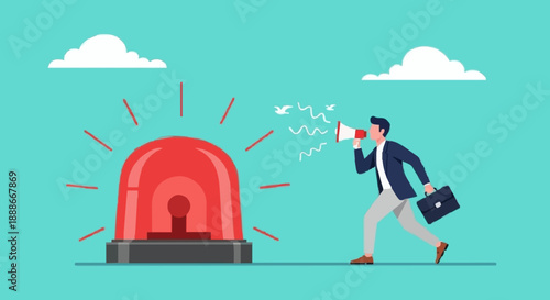 Warning Signal and Person