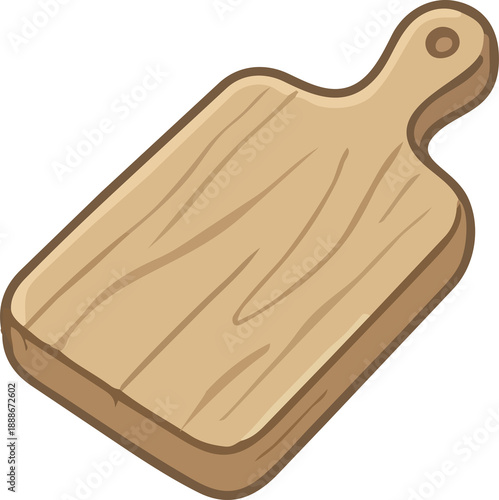 minimal cutting board isolated on white background