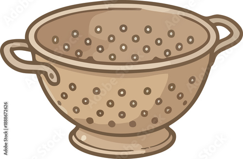 Minimalist antique silver sieve basket