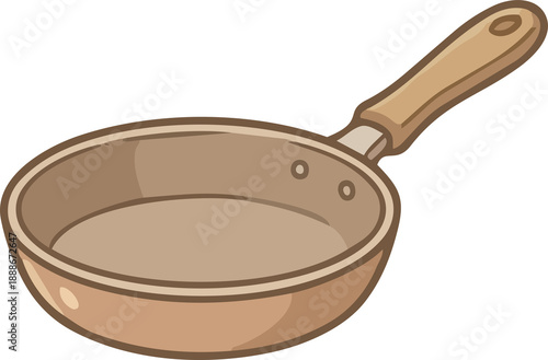 Minimalist stainless steel pan with handle