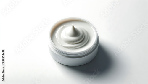 Whipped cream isolated on a white background
