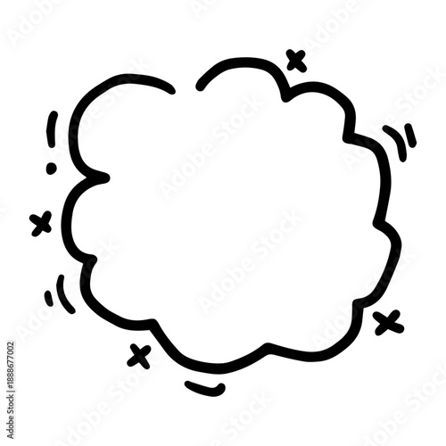 cloud text box frame