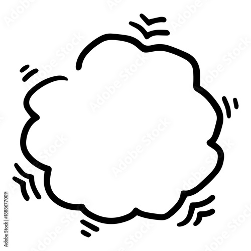 cloud text box frame