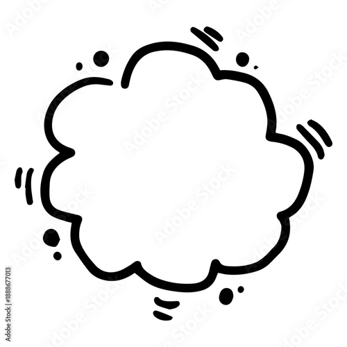 cloud text box frame