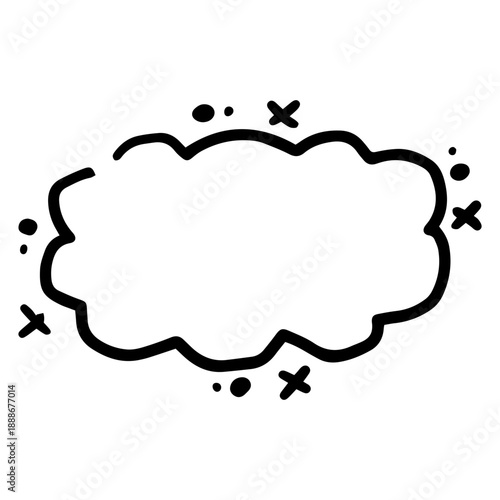 cloud text box frame