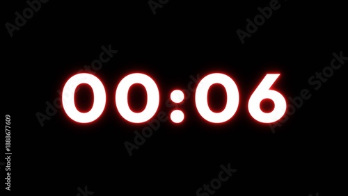 Wallpaper Mural Countdown timer clock number illustration. Counter timer number. Neon timer clock countdown number. Torontodigital.ca