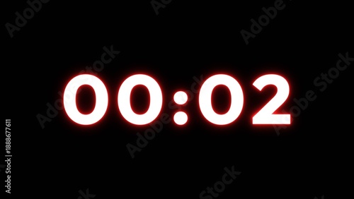 Wallpaper Mural Countdown timer clock number illustration. Counter timer number. Neon timer clock countdown number. Torontodigital.ca