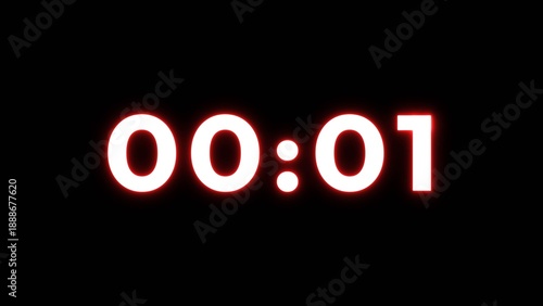 Wallpaper Mural Countdown timer clock number illustration. Counter timer number. Neon timer clock countdown number. Torontodigital.ca
