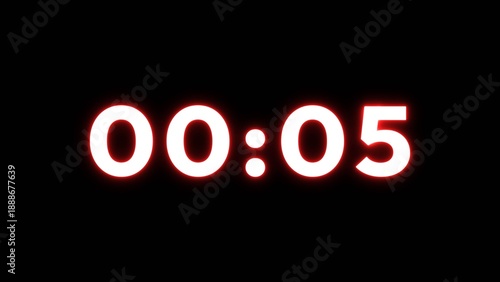 Wallpaper Mural Countdown timer clock number illustration. Counter timer number. Neon timer clock countdown number. Torontodigital.ca