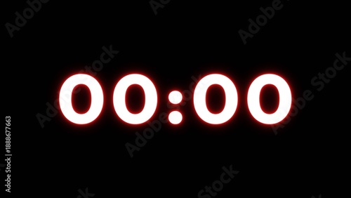 Wallpaper Mural Countdown timer clock number illustration. Counter timer number. Neon timer clock countdown number. Torontodigital.ca