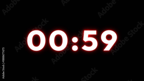Wallpaper Mural Countdown timer clock number illustration. Counter timer number. Neon timer clock countdown number. Torontodigital.ca
