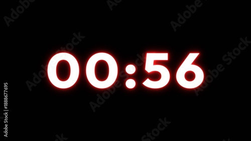 Wallpaper Mural Countdown timer clock number illustration. Counter timer number. Neon timer clock countdown number. Torontodigital.ca