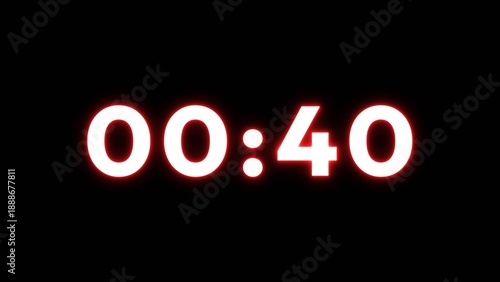 Wallpaper Mural Countdown timer clock number illustration. Counter timer number. Neon timer clock countdown number. Torontodigital.ca