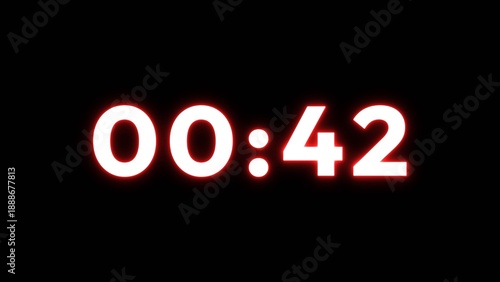 Wallpaper Mural Countdown timer clock number illustration. Counter timer number. Neon timer clock countdown number. Torontodigital.ca