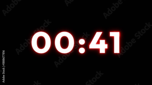 Wallpaper Mural Countdown timer clock number illustration. Counter timer number. Neon timer clock countdown number. Torontodigital.ca