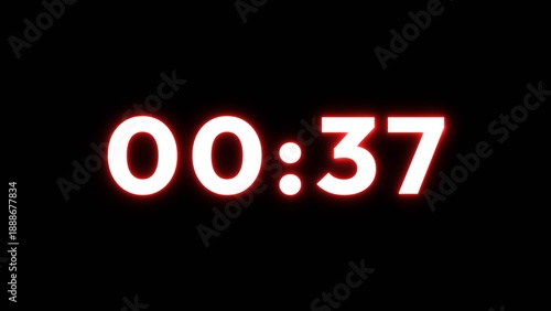 Wallpaper Mural Countdown timer clock number illustration. Counter timer number. Neon timer clock countdown number. Torontodigital.ca