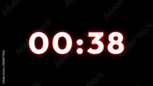 Wallpaper Mural Countdown timer clock number illustration. Counter timer number. Neon timer clock countdown number. Torontodigital.ca