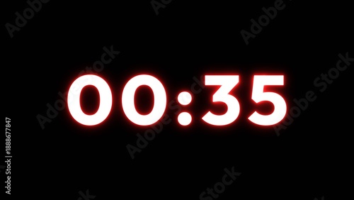 Wallpaper Mural Countdown timer clock number illustration. Counter timer number. Neon timer clock countdown number. Torontodigital.ca