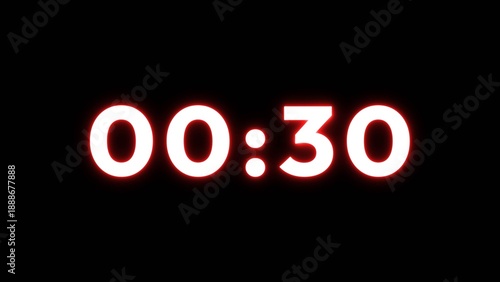 Wallpaper Mural Countdown timer clock number illustration. Counter timer number. Neon timer clock countdown number. Torontodigital.ca