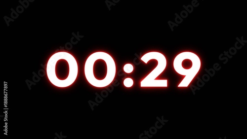 Wallpaper Mural Countdown timer clock number illustration. Counter timer number. Neon timer clock countdown number. Torontodigital.ca