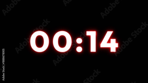 Wallpaper Mural Countdown timer clock number illustration. Counter timer number. Neon timer clock countdown number. Torontodigital.ca