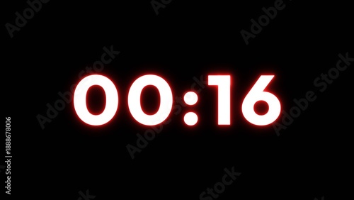 Wallpaper Mural Countdown timer clock number illustration. Counter timer number. Neon timer clock countdown number. Torontodigital.ca