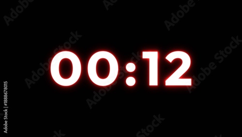 Wallpaper Mural Countdown timer clock number illustration. Counter timer number. Neon timer clock countdown number. Torontodigital.ca