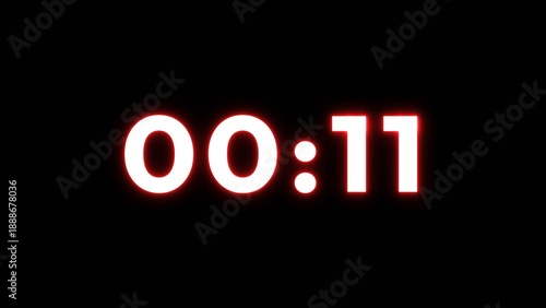 Wallpaper Mural Countdown timer clock number illustration. Counter timer number. Neon timer clock countdown number. Torontodigital.ca