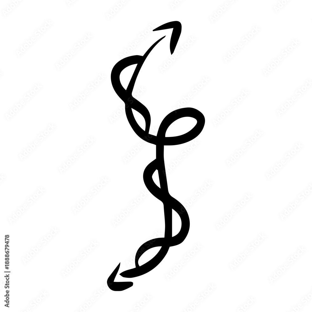 Obraz premium handdrawn pointing line