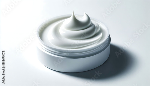 Whipped cream isolated on a white background