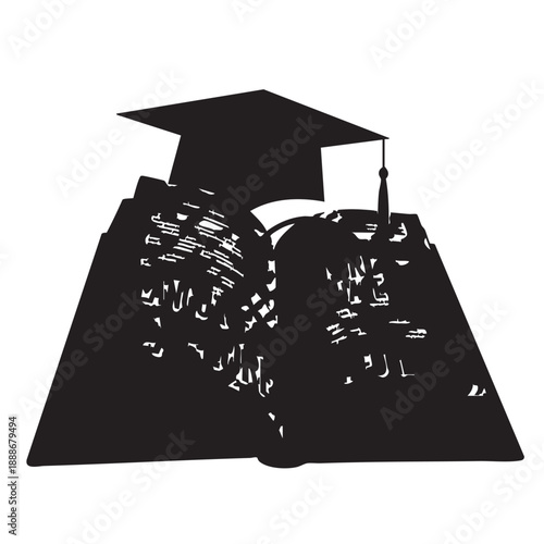 graduation cap and diploma