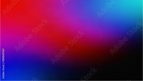 Vibrant colorful gradient transitioning from red to blue and black creating a dynamic background effect from a close-up viewpoint