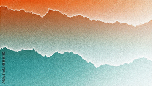 Aerial view of a serene landscape with mountains and gradient sky