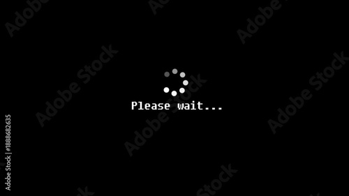 Please wait loading intermission animated animation icon symbol starting soon.