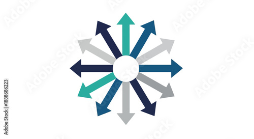 Strategic directional arrows diverging from a central point, symbolizing diverse choices and expansion